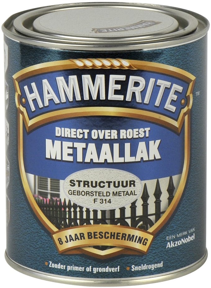 Hammerite - Metaallak Structuur - Geborsteld Metaal - 750 ml