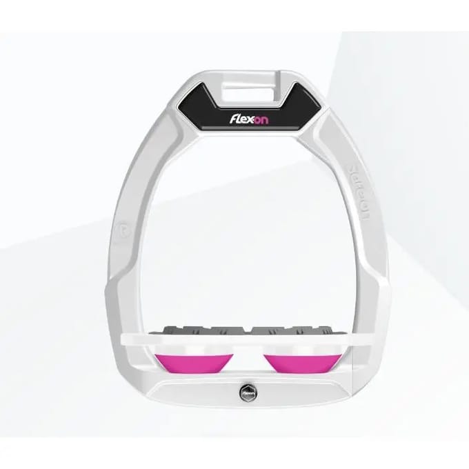 Veiligheidssportbeugels Plat Grip Wit/Wit/Roze Flex-On Safe-On