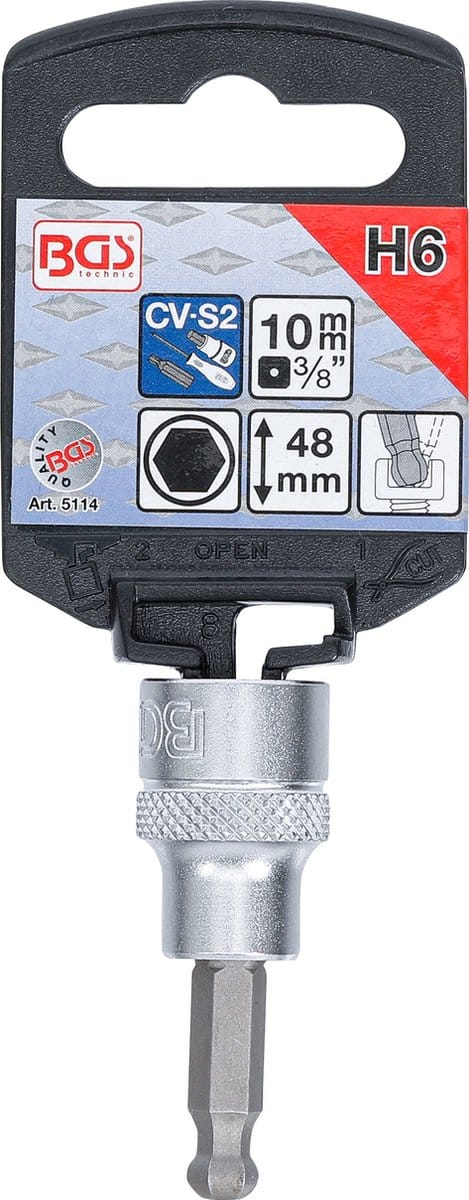 BGS Dopsleutelbit 3/8 INBUS met kogelkop 6 mm