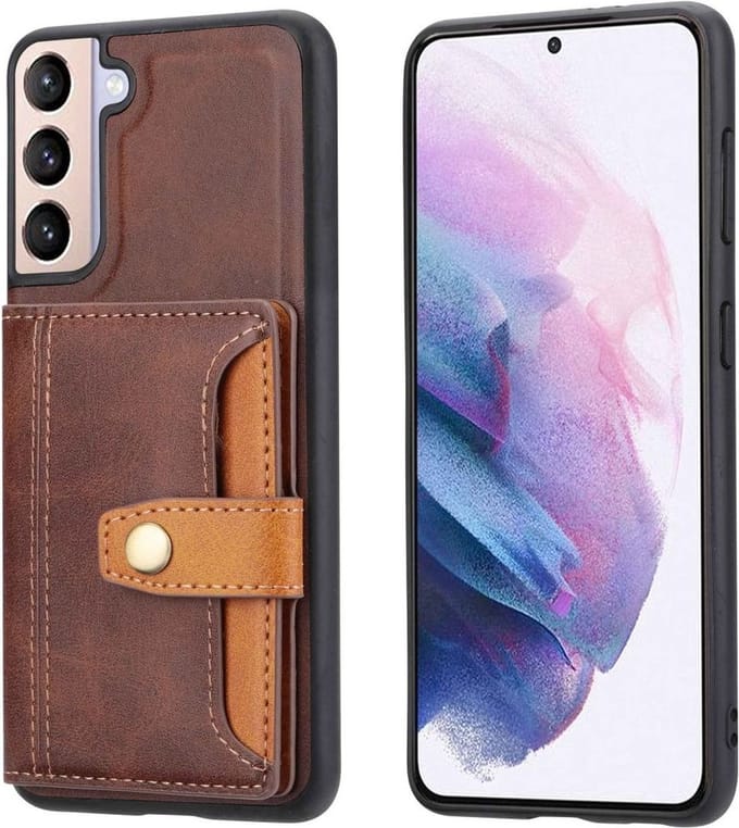 Geschikt voor Samsung Galaxy S23 Plus Kaarthouder Back Cover Hoesje - Bruin