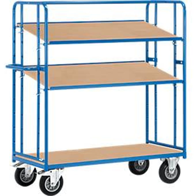 Fetra Hauptartikel 4295 Etagewagen Staal Poedercoating Laadvermogen (max.): 400 kg Stralend blauw (RAL 5007)