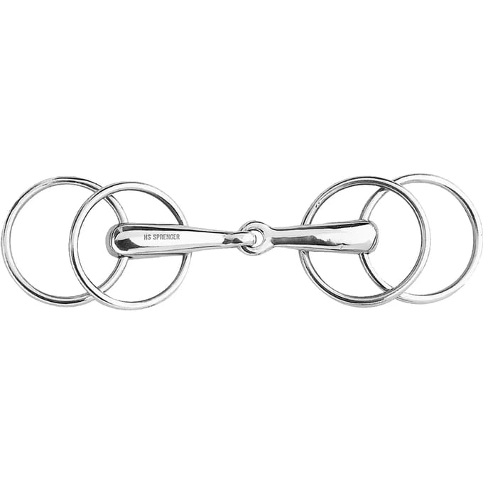 Mors met 2 ringen voor paard met eenvoudige gleuf Sprenger Basic