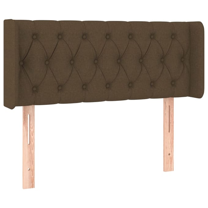 vidaXL - Hoofdbord - LED - 93x16x78/88 - cm - stof - donkerbruin