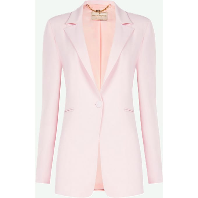 single-breasted jacket vrouw roze pastel