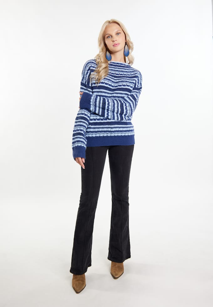 IZIA Jumper Dames Navy Veelkleurig