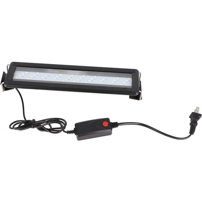 Lampe LED pour aquarium, changement de couleur, 3 niveaux réglables, 4 rangées, extensible black