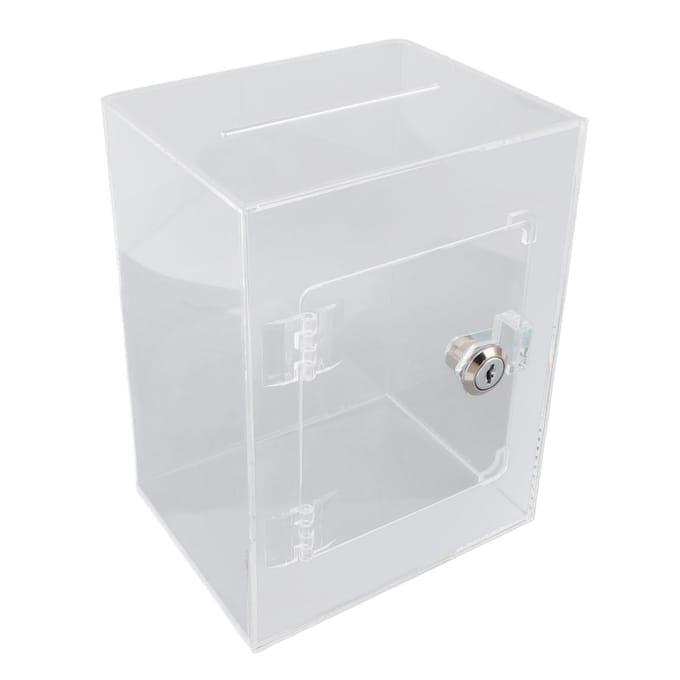 Transparante Spaarpot Grote Capaciteit Valbestendig Transparant Stemtipbox Acryl Muntbank voor white
