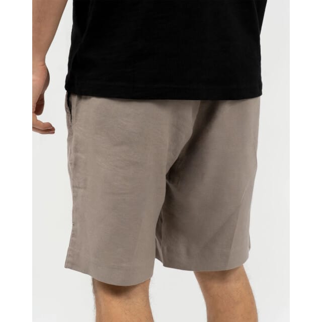 straight fit chinoshorts van mix van linnen en lyocell model 'CINO'