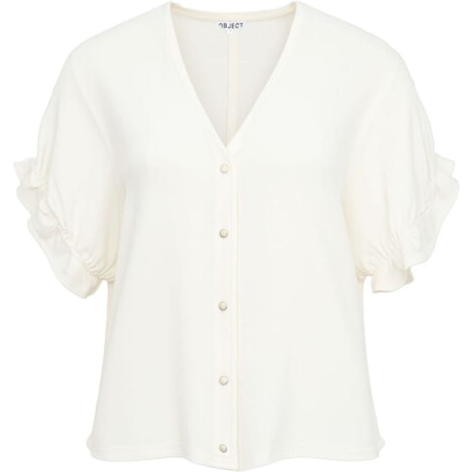 Object objframe 2/4 v-neck re top noos 23048963 cloud dancer