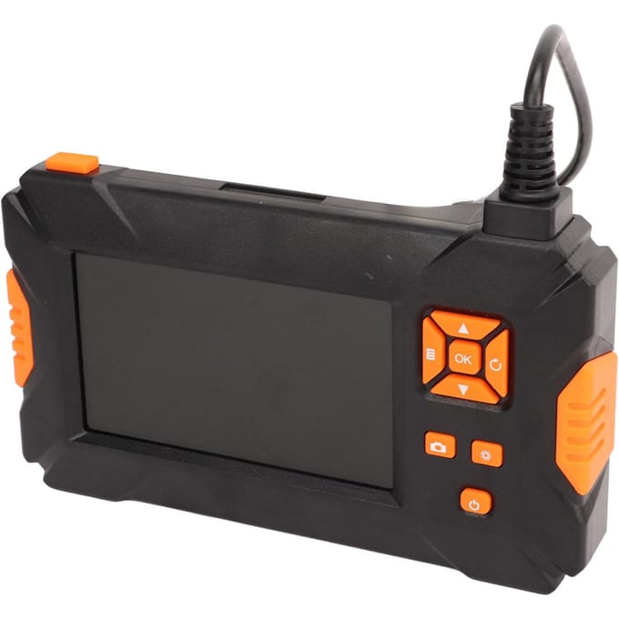 Caméra Endoscope Écran LCD 4,3 pouces Câble 5m Rotation 360 degrés Objectif 3,9mm Boroscope pour Maintenance black