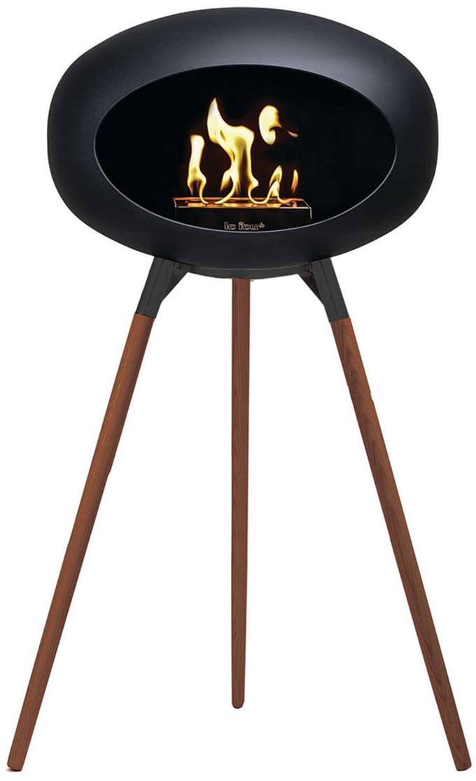 Le Feu Bio Ethanol Haardvuur - Black Ground Wood Smoked Oak Black