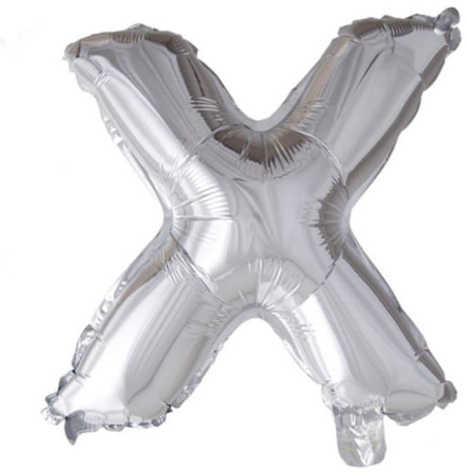 Folie Ballon Letter 40″ X - Zilver
