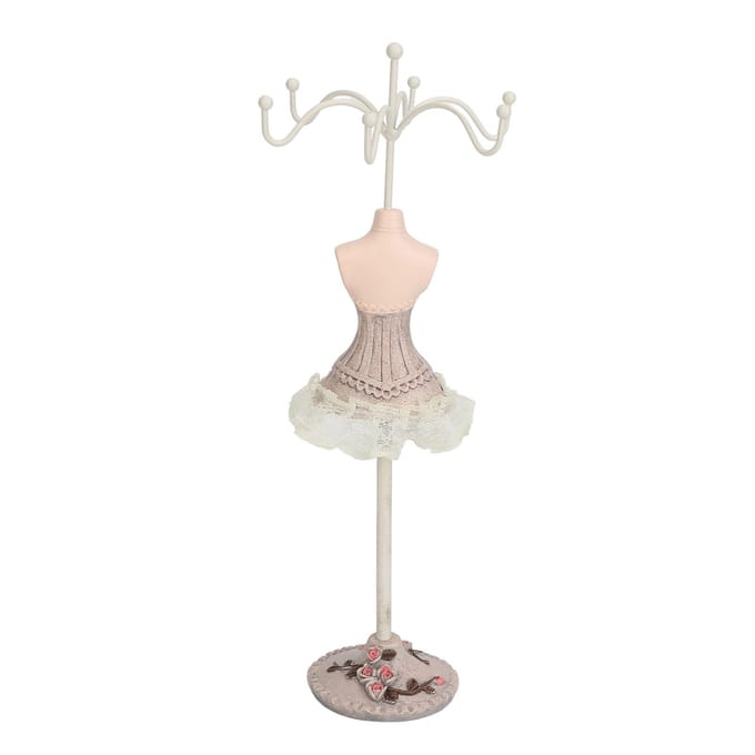 Mannequin Jurk Sieraden Display Standaard Model Jurk Oorbellen Ketting Sieraden Organizer Decoratief beige