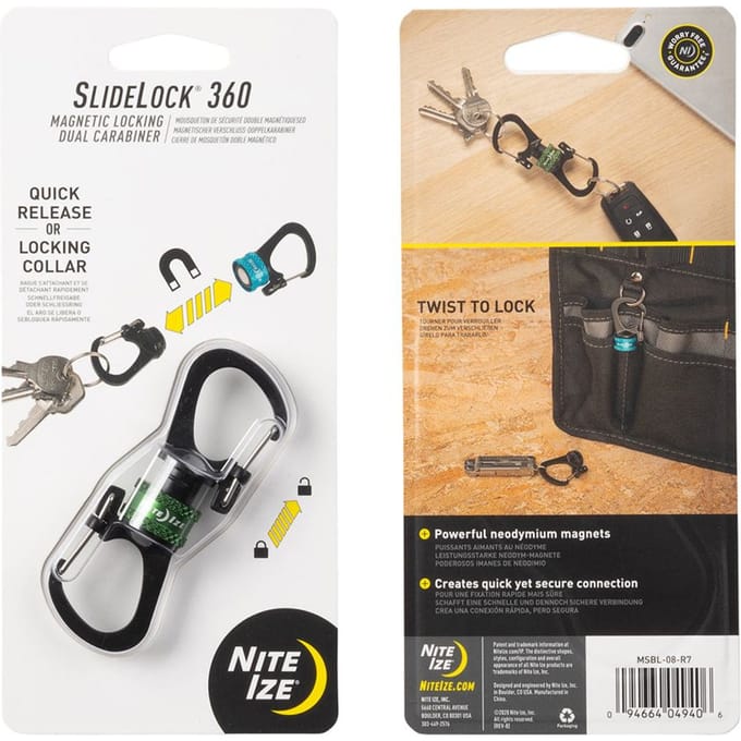 NITE Ize NI-MSBL-08-R7 Magnetische sleutelhanger Zwart, Olijf 1 stuk(s)