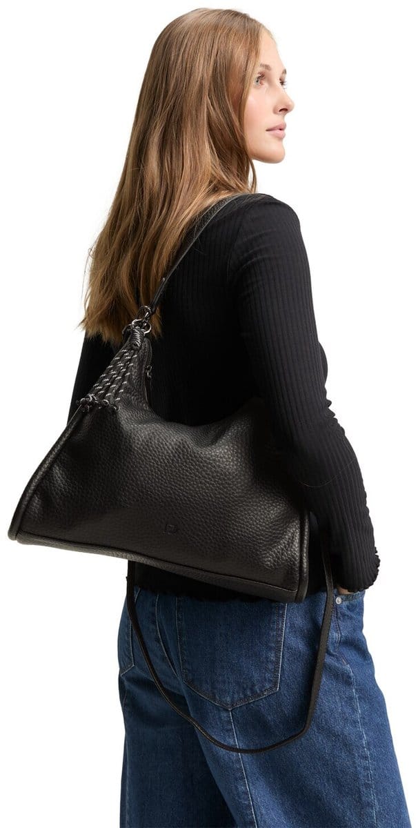 TOM TAILOR schoudertas Finna Hobo Bag Black zwart