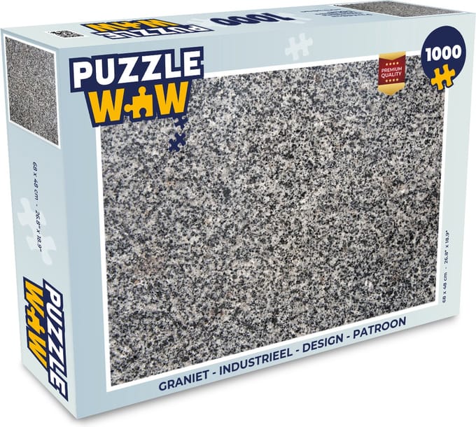 Puzzel Graniet - Industrieel - Design - Grijs - Legpuzzel - Puzzel 1000 stukjes volwassenen