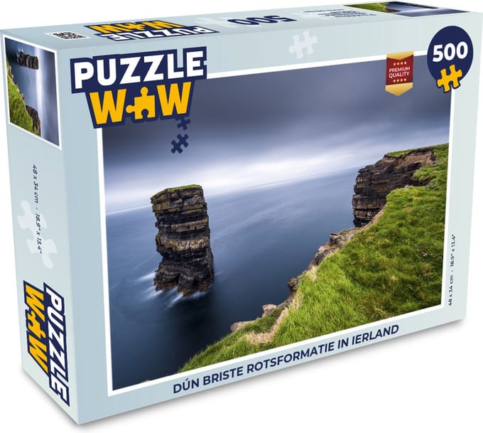 Puzzel Dún Briste rotsformatie in Ierland - Legpuzzel - Puzzel 500 stukjes