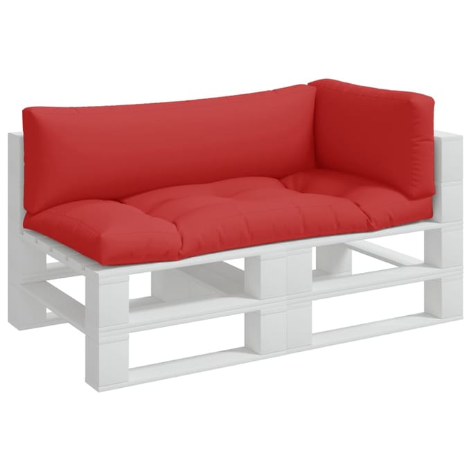 vidaXL - Palletkussens - 3 - st - stof - rood