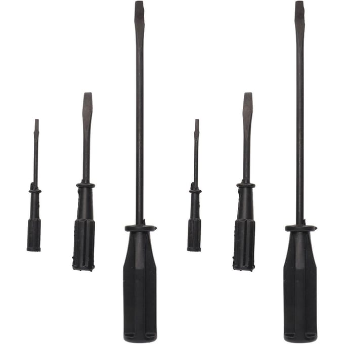 2 Sets Schroevendraaierset Hoge Hardheid Ergonomische Lange Schroevendraaierset voor Naaimachine Computer gray