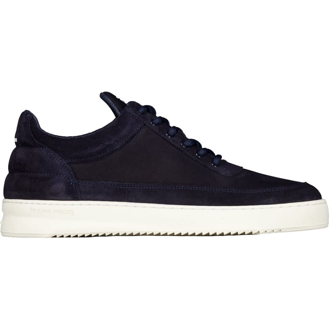 Filling Pieces 122610300353 Sneakers Donkerblauw Low Top Suede Grain