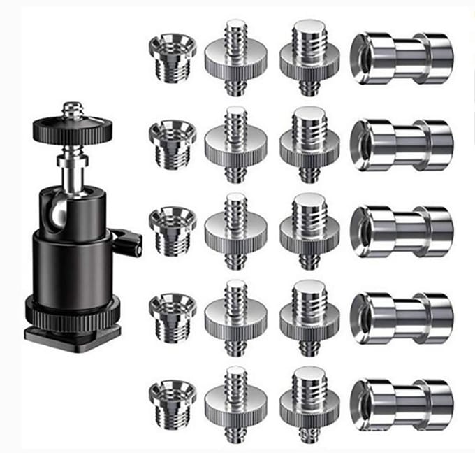 Dailygoods - 21 Stuks Camera Schroef Adapter 1/4 tot 3/8 Inch
