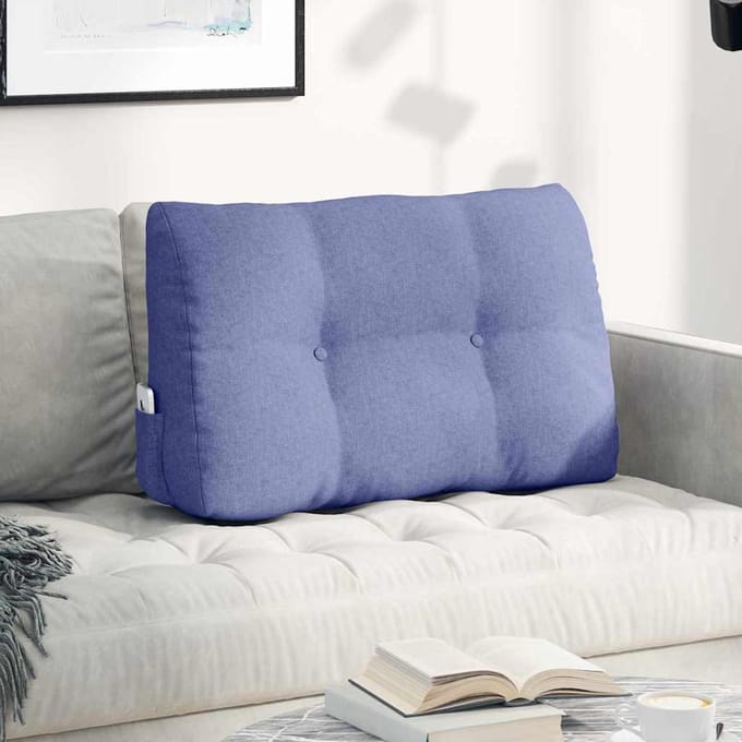 vidaXL Rugkussen Jeans Blauw 80 x 24 x 50 cm Stof
