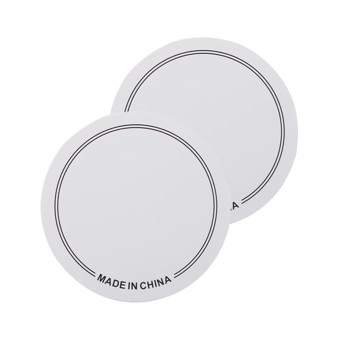 2-Pack Single Pedal Drumhead Patches Slijtvaste stickers Zelfklevende Drumhead Patch 11cm wit