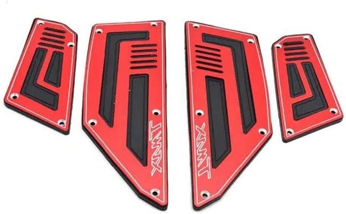 Motorfiets Treeplank - Voetsteun Plaat - Verbeterde Rijervaring - Antislip Ontwerp - One Size - Rood