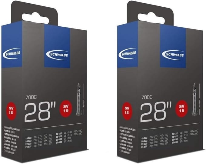 Binnenbandsysteem voor fiets 700C - 2 stuks - Uniseks - Zwart
