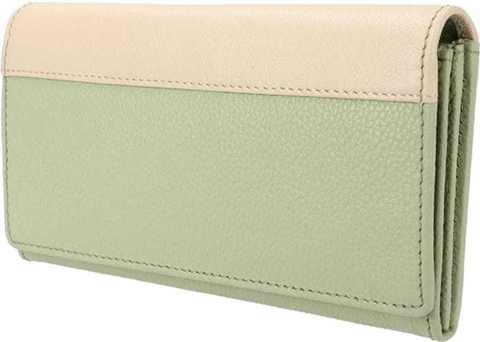 Leather Design Overslag Portemonnee RFID Revival Vintage Jade