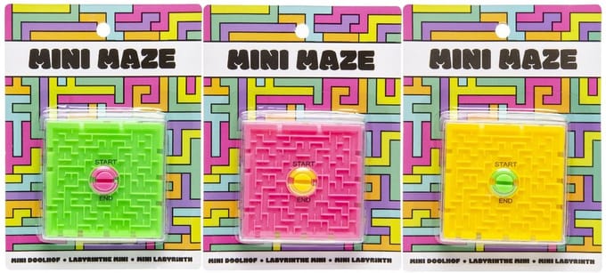 Duckiez Mini Labyrinth Spel Op Kaart - 1 stuk