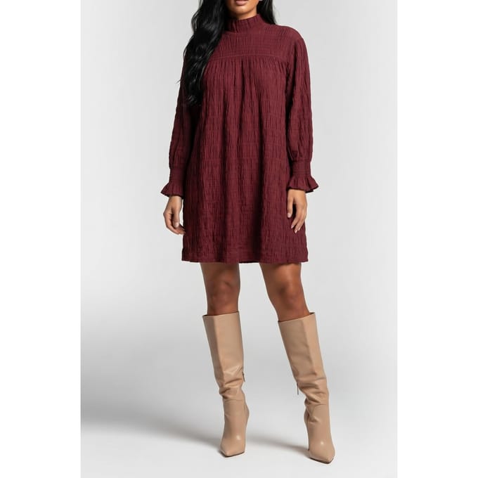 BA&SH Robe Devis Bordeaux Größe: M | Minikleider Outlet | Damen