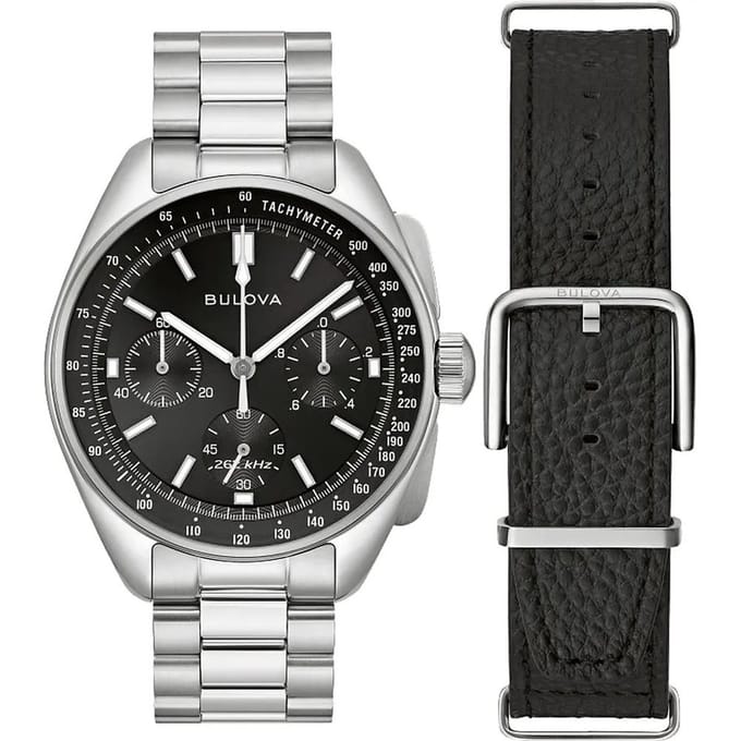 Bulova Lunar Pilot 96K111 Horloge - Staal - Zilverkleurig - Ø 43 mm
