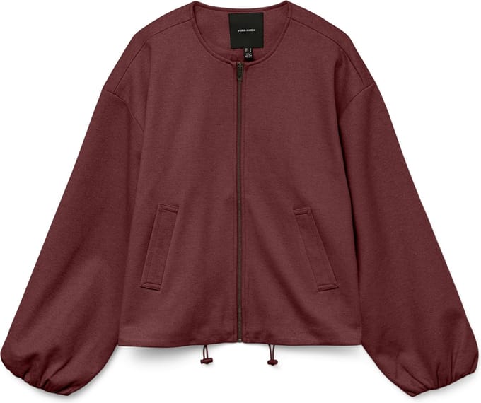 Vero Moda Jas Vmtilika Ls Brushed Jacket Ent 10332067 Syrah/melange Dames Maat - M