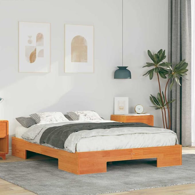 vidaXL - Bedframe - Bruin - 120 - x - 200 - cm