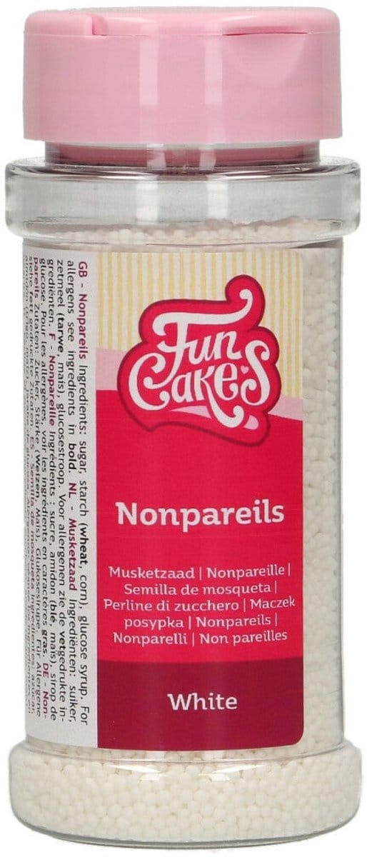 FunCakes Musketzaad Wit - 80g - Suikerdecoratie - Eetbare Taartdecoratie