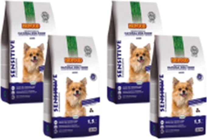 4x Biofood Sensitive Small Breed Graanvrij - Hondenvoer - 1.5kg