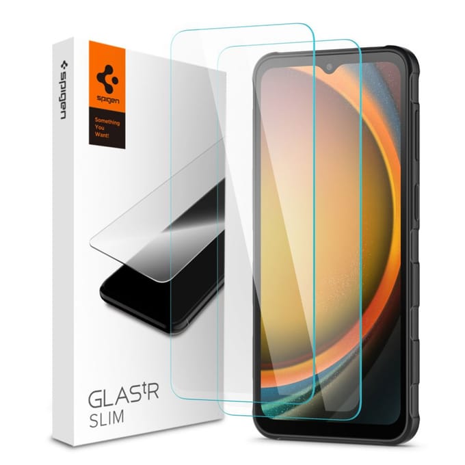 Spigen Glas t.R Slim Screen Protector | Geschikt voor Samsung Galaxy Xcover 7 Pro / 7 | Tempered Glass | 2-Pack