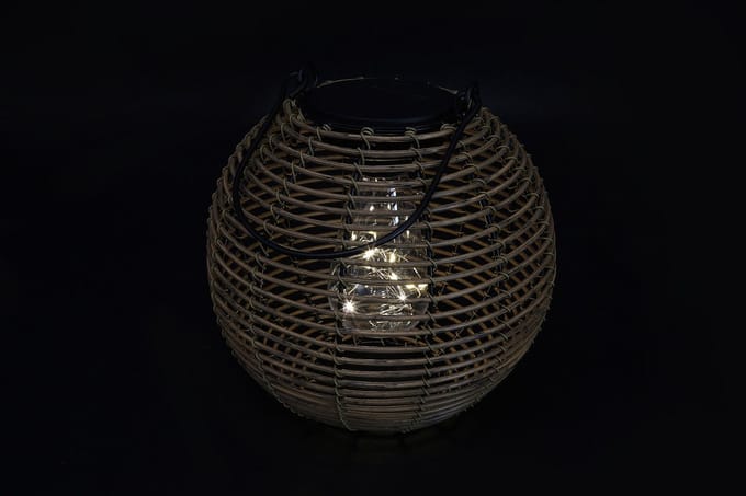 Countryfield Hanglamp solar LED Eliya L naturel 9x19x19cm