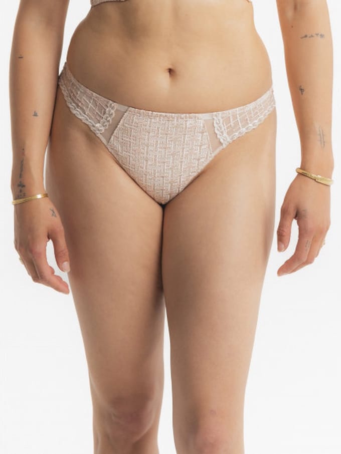 Louisa Bracq - Tweegy String Nude Rose - maat 40 - Roze/Goud