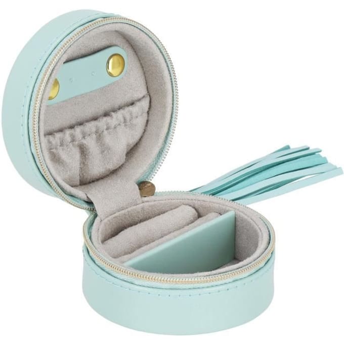 Springos Sieradendoos - Juwelendoos - Rond - 8 x 5 cm - Mint