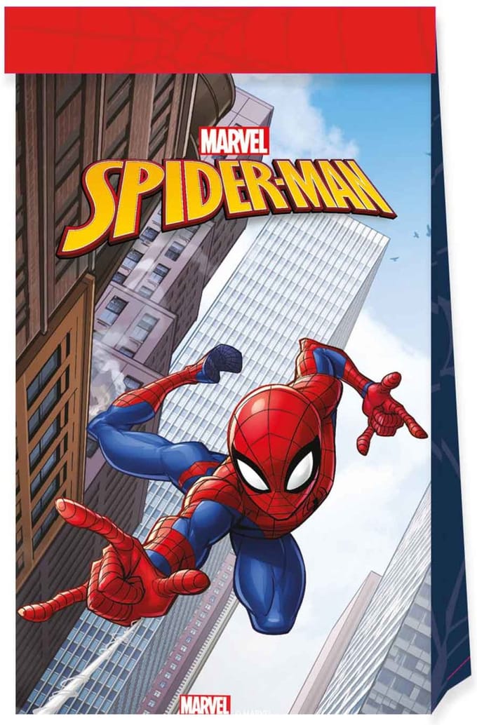 Uitdeelzakjes FSC Spider-Man - 4 stuks