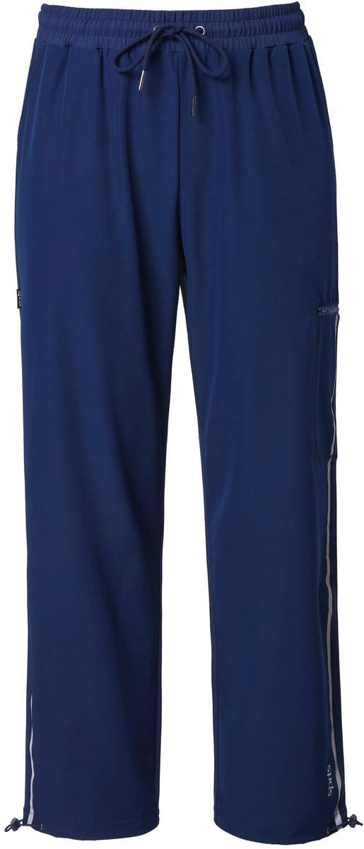 Ulla Popken - Dames - Functionele joggingbroek waterafstotend Powerstretch - Donkerblauw - Maat 46+