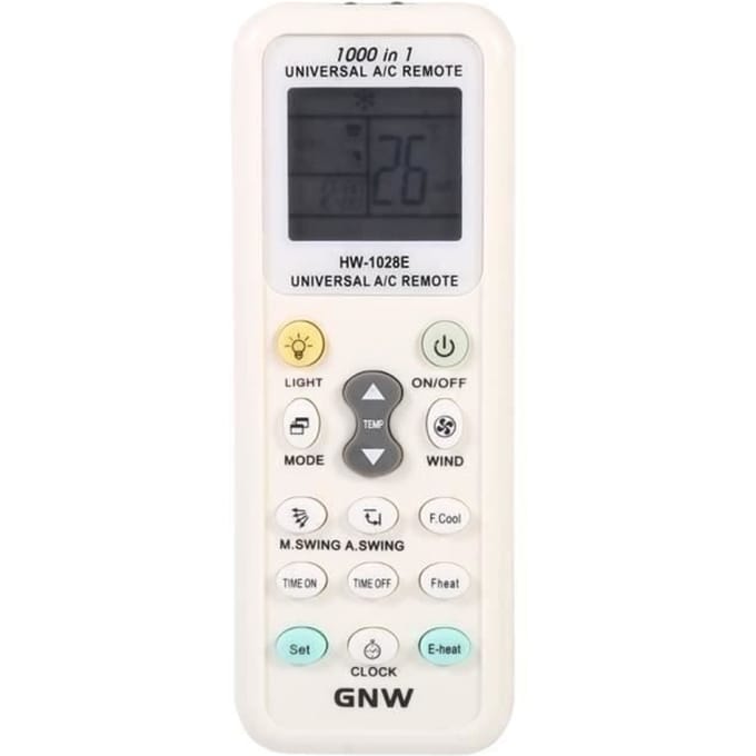 Universele afstandsbediening - YS00722 - K-1028E - Wit - Compatibel met airconditioners - 68g