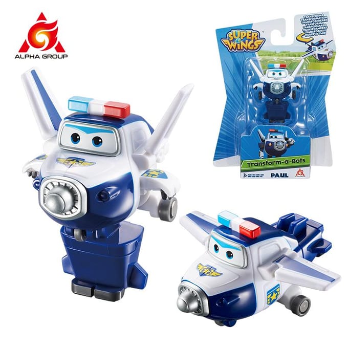 Super Wings Mini Dizzy Transform Robot naar Vliegtuig in 3 Stappen 2 Inch Vervorming Actiefiguren 2 Modi Transformerende Kinderspeelgoed