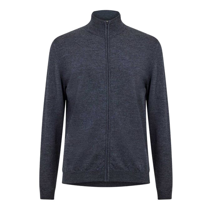 Boss Heren Vest met volledige rits (Medium Grijs)