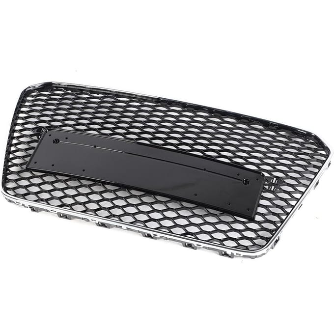 Zwarte Voorbumper Grille Refit voor RS Stijl Past op A5 S5 B8.5 12 16 Auto Modificatie black