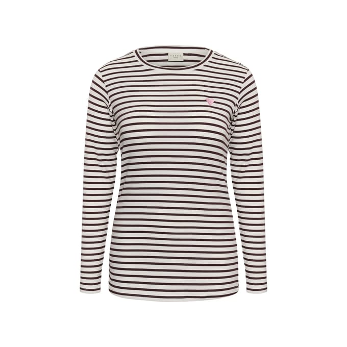 Dames-T-shirt met lange mouwen KAFFE Curve KCLia