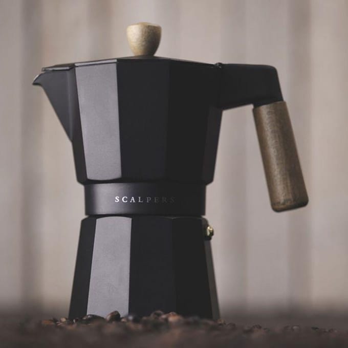 Cafetière Italienne - Scalpers - HOME SC - Noir - 6 Tasses - Manuel noir