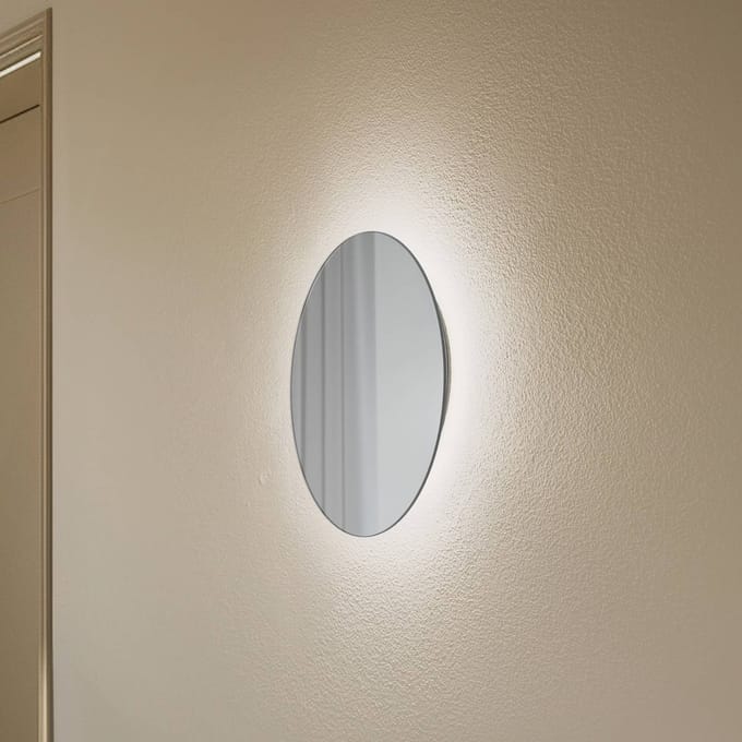 Nowodvorski Lighting LED-spiegel Ring M, Ø 29 cm, glas, warmwit